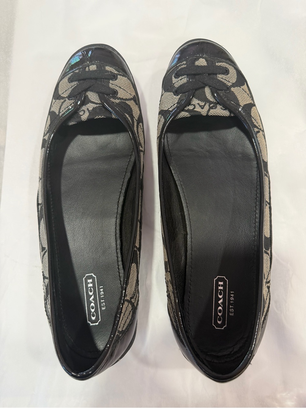 Pre loved Coach Signature Slip-On Ballet Flats